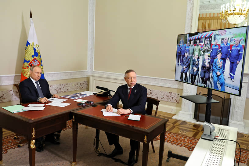 Владимир Путин и Александр Беглов принимали мариупольские новостройки из Петербурга