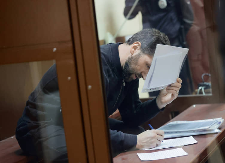 Бывший руководитель аппарата главы МЧС России Вадим Сойников во время заседания суда (сентябрь 2022 года)