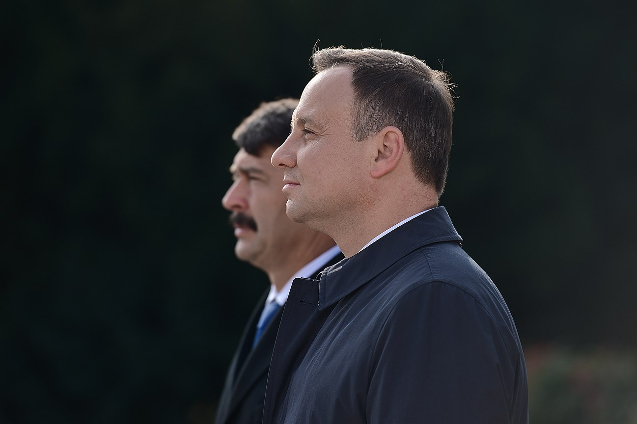 Президенты Венгрии Янош Адер и Польши Анджей Дуда 
