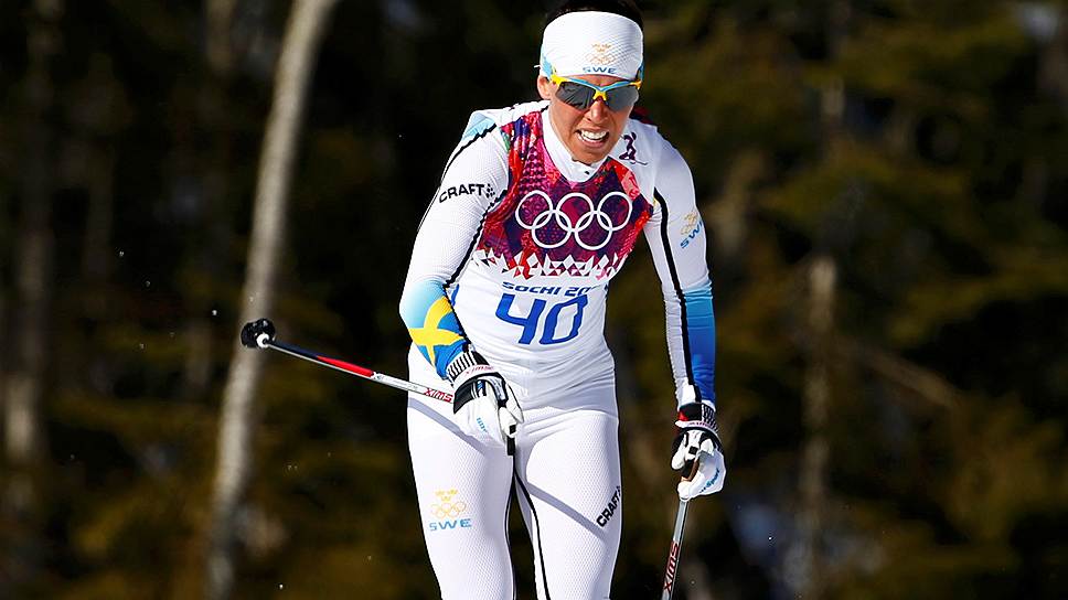 Лыжные гонки. 10 км классическим стилем, женщины. Шарлотта Калла (Швеция), серебро