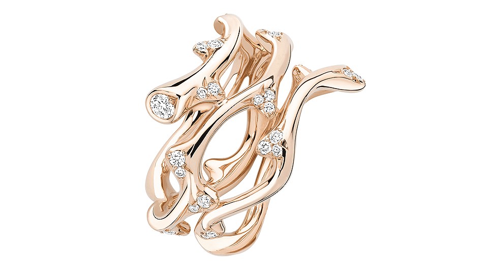 Кольцо Bois de Rose из розового золота с бриллиантами, Dior Joaillerie
