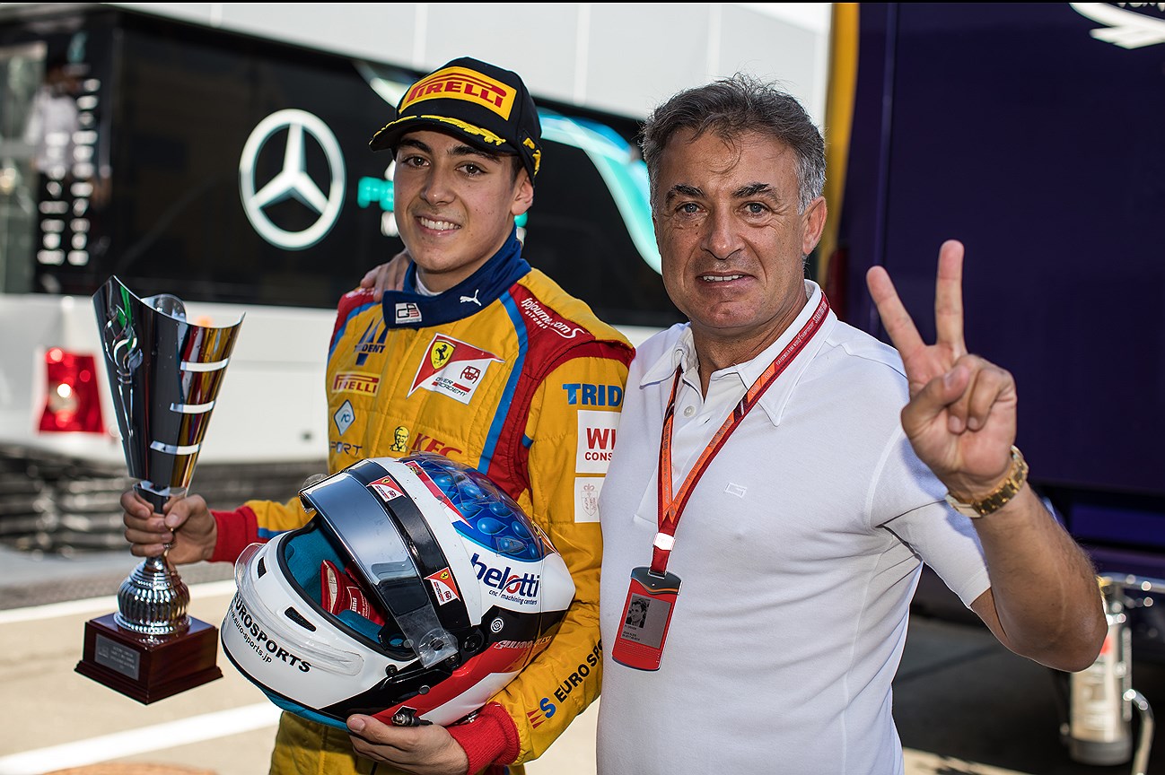 Джулиано Алесси с отцом, легендарным гонщиком Жаном Алесси