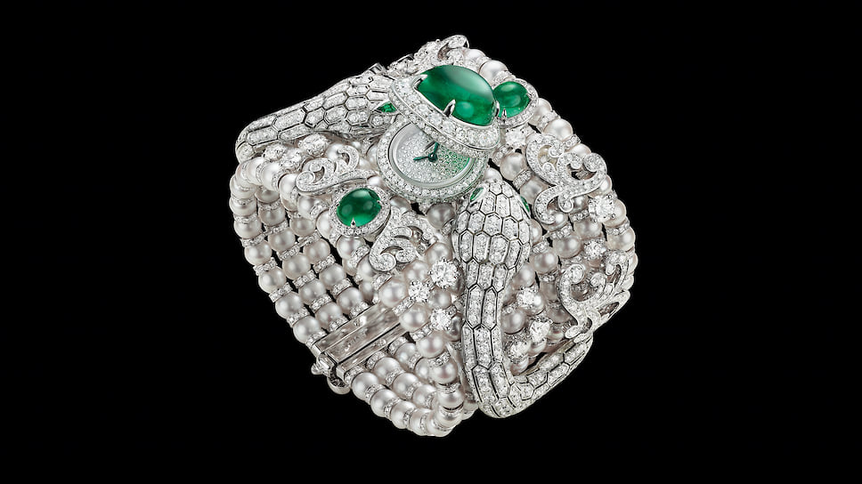 Часы Serpenti Misteriosi High-Jewellery Baroque Pearls