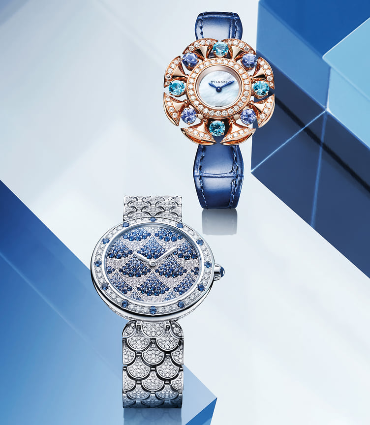 Часы Bvlgari Divas’ Dream Mosaica (слева) и часы Divas’ Dream