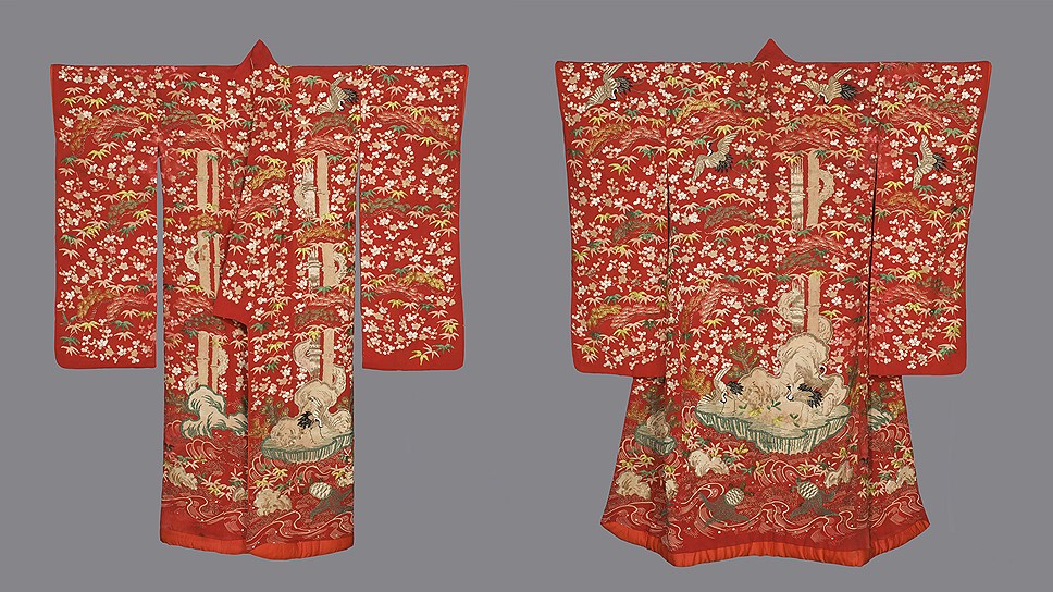 Верхнее кимоно для молодой женщины. Япония, 1850-1880 гг. 