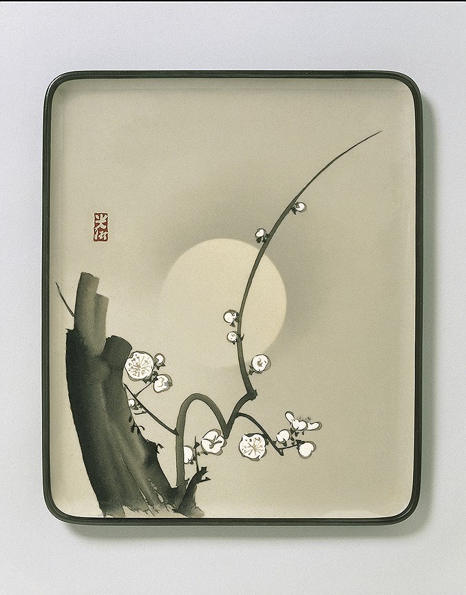Поднос. Япония, около 1900 г. Изготовлен в мастерской Намикавы Сосукэ по рисунку Огаты Корина (1658-1716)