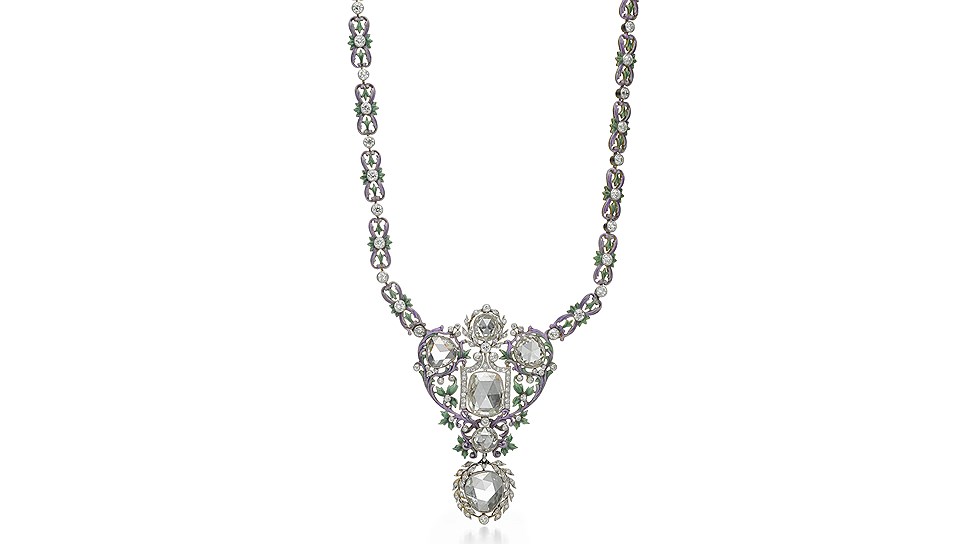Колье, платина, золото, бриллианты, эмаль, 1904–1908 годы, Tiffany &amp; Co
