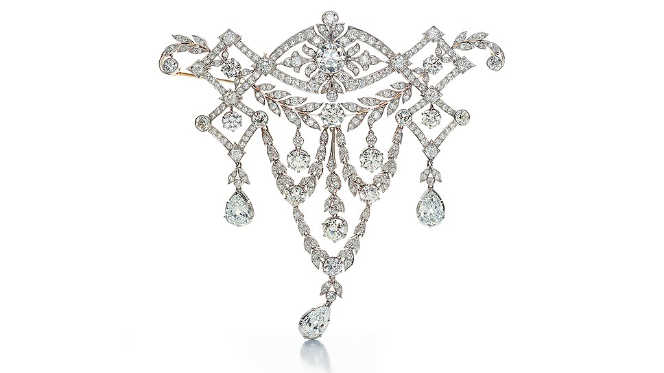 Брошь, платина, золото, бриллианты, 1904–1915 годы, Tiffany &amp; Co