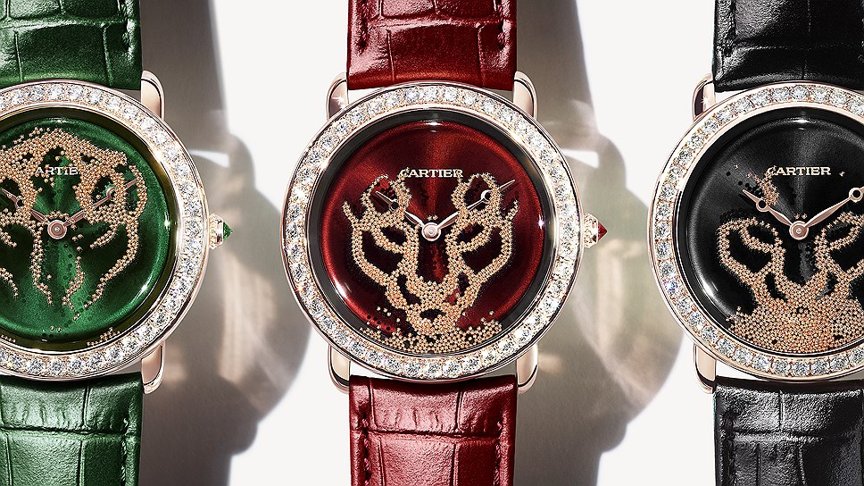 Часы Revelation d’Une Panthere, розовое золото, бриллианты, Cartier
