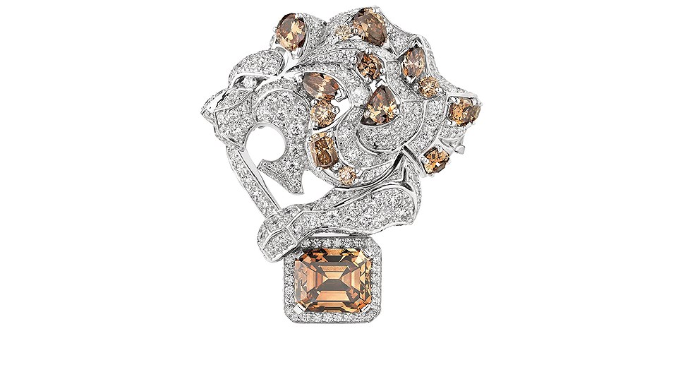 Кольцо Protective, белое золото, коричневые и белые бриллианты, Chanel Fine Jewelry
