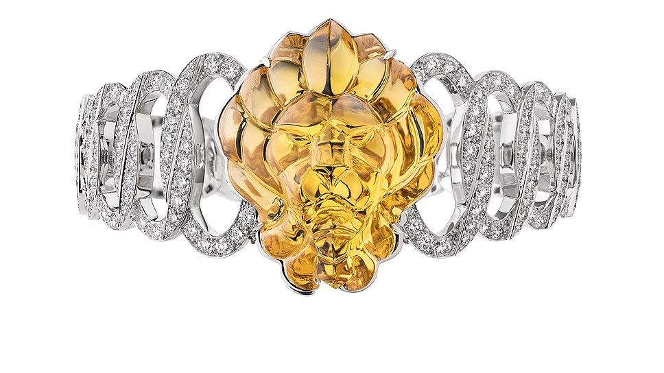 Часы с секретом L’Esprit du Lion, белое золото, желтый берил (37,41 карата), бриллианты , Chanel Fine Jewelry