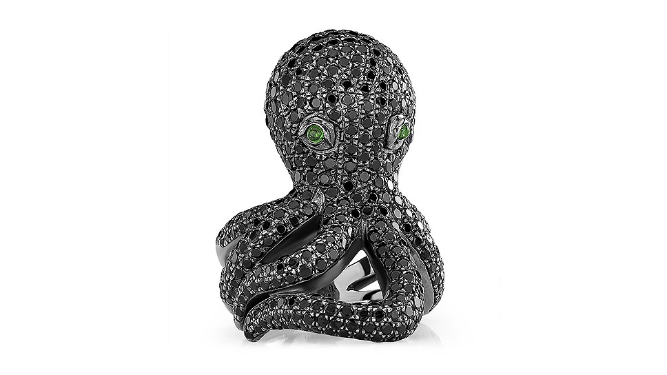 Scott Kay кольцо, серебро, черная шпинель, цавориты, 51 660 руб.
