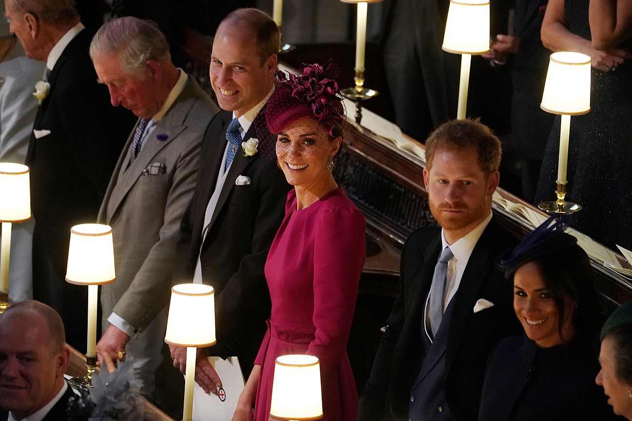 Принц Чарльз, Принц Гарри и герцогиня Меган в Givenchy, Принц Уильям и герцогиня Кэтрин