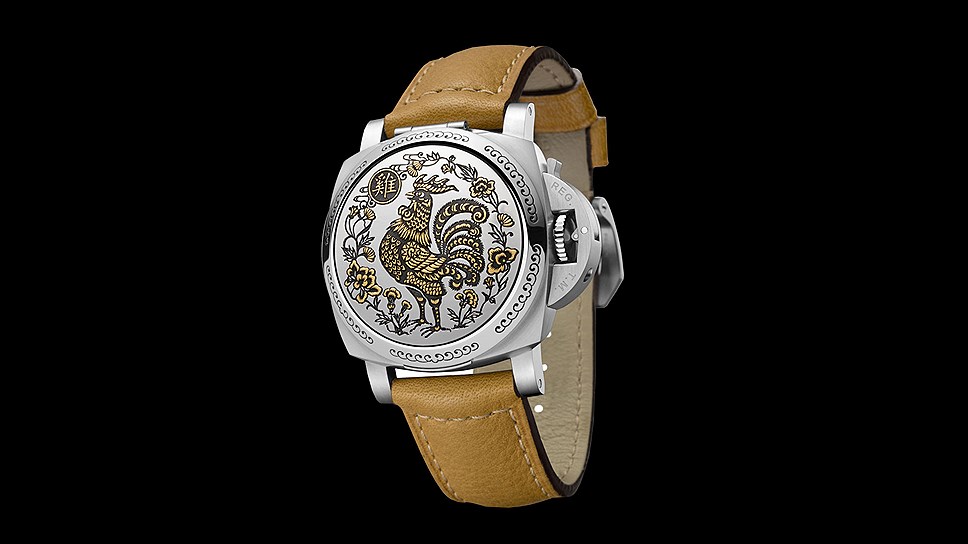 Panerai, часы Luminor 1950 Sealand 3 Days Automatic Acciaio Year of the Rooster, сталь, 44 мм, мануфактурный механизм с автоматическим подзаводом, запас хода 3 дня
