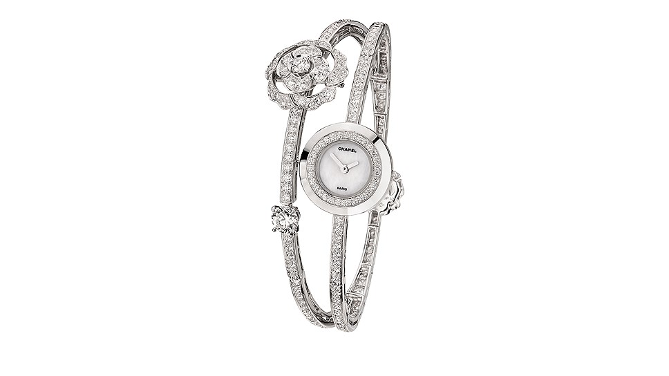 Chanel Fine Jewelry, часы Diamant Essentiel, белое золото, бриллианты, кварцевый механизм