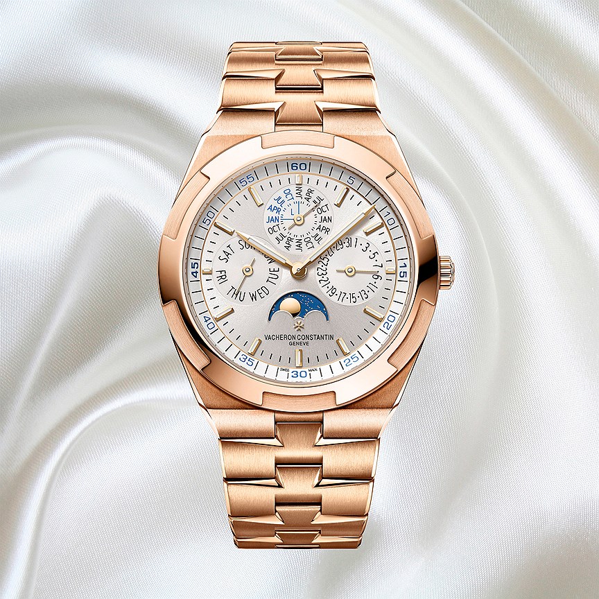 Vacheron Constantin, часы Overseas Perpetual Ultra-thin, розовое золото