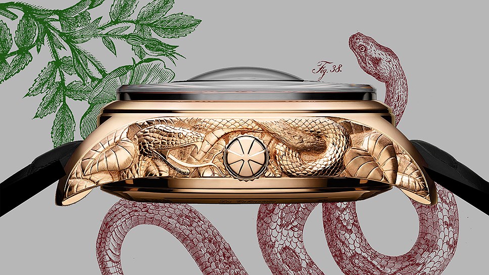 Vacheron Constantin, часы Les Cabinotiers Armillary Tourbillon Snake, розовое золото 