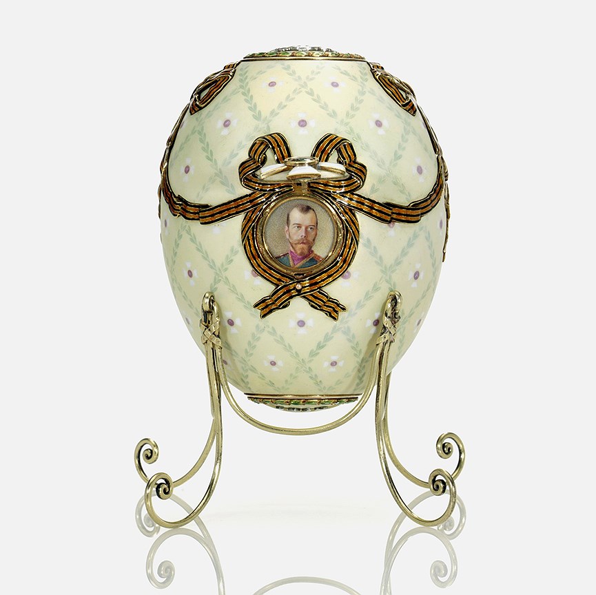 Пасхальное императорское яйцо “Орден святого Георгия”, 1916 год, Музей Фаберже, Санкт-Петербург, Россия