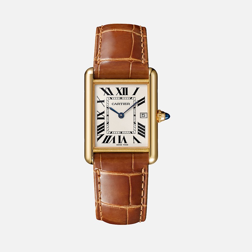 Cartier, часы Tank Louis Cartier, 33,7 x 25,5 мм, желтое золото, кварцевый механизм