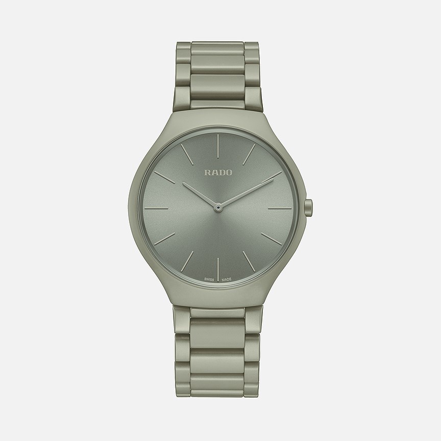 Rado, часы True Thinlinе Les Couleurs Corbusier, 39 мм, керамика, кварцевый механизм