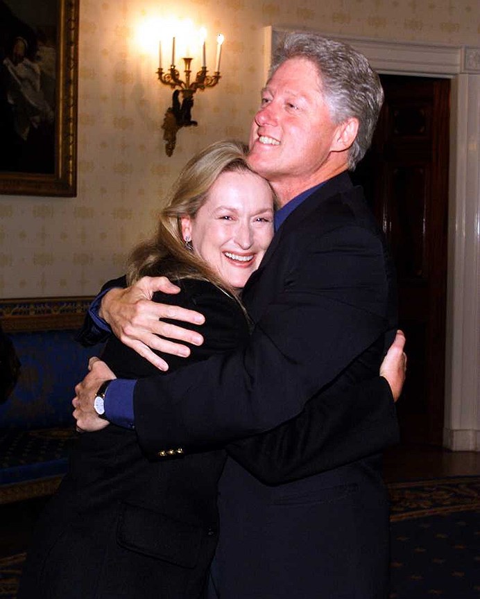 Мерил Стрип и Билл Клинтон, 1999 год