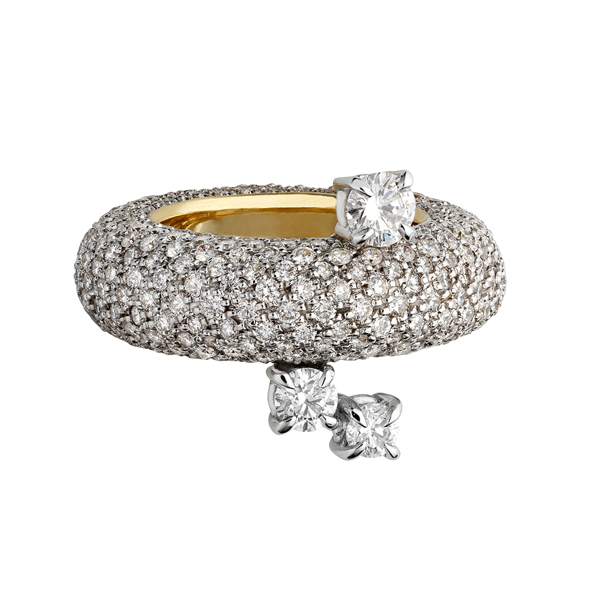Ana Khouri, кольцо Phillipa, розовое золото, бриллианты