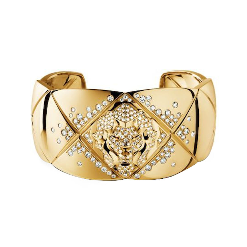 Chanel Fine Jewelry, браслет Coco Crush, желтое золото, бриллианты