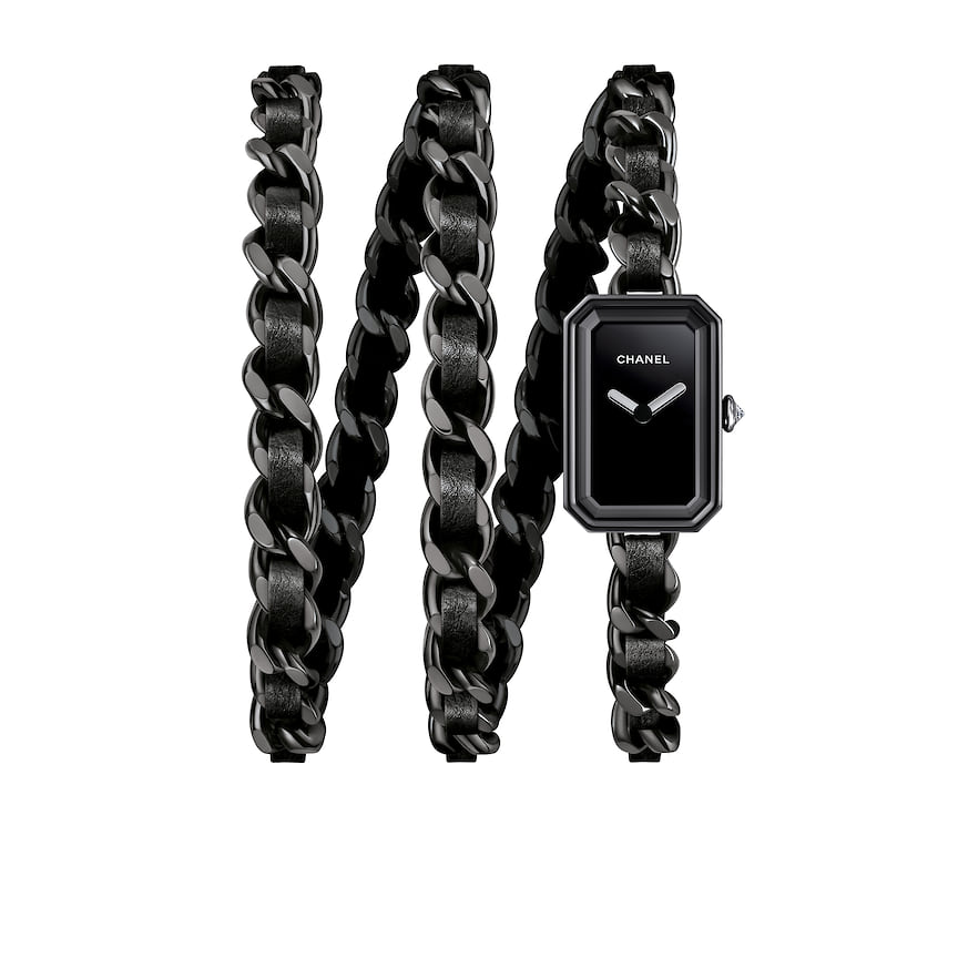 Chanel Fine Jewelry, часы Premiere Rock Edition Noire, сталь, кварцевый механизм