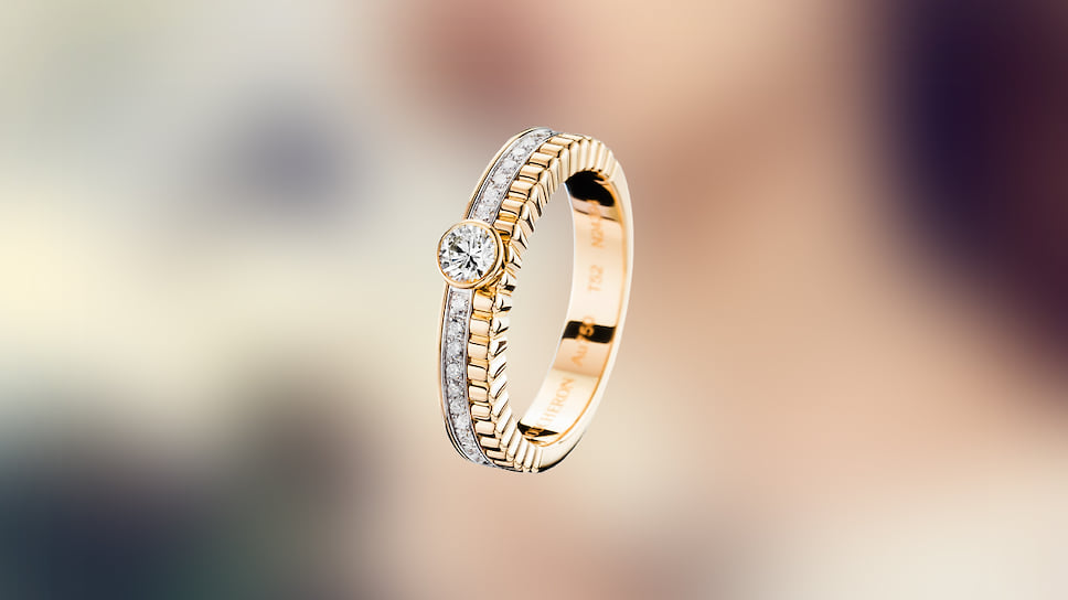 Boucheron, кольцо Quatre Radiant Edition, желтое и белое золото, бриллианты
