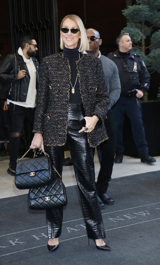 &quot;Дайте две&quot; – Селин Дион, влюбленная в сумки Chanel, одной из первых подхватила тренд наступающего сезона, – носить аксессуары гроздьями. 
