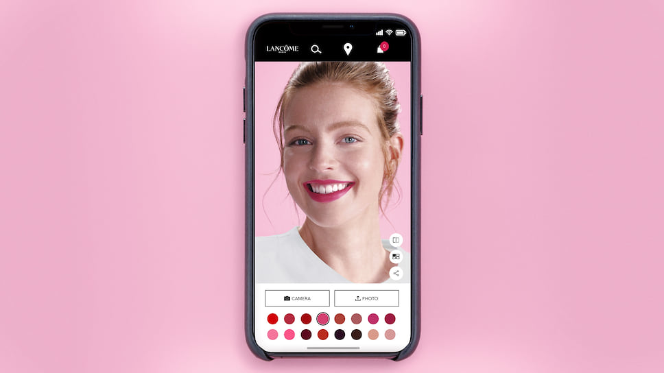 Интерактивный сервис виртуальной примерки макияжа Modiface Lancome