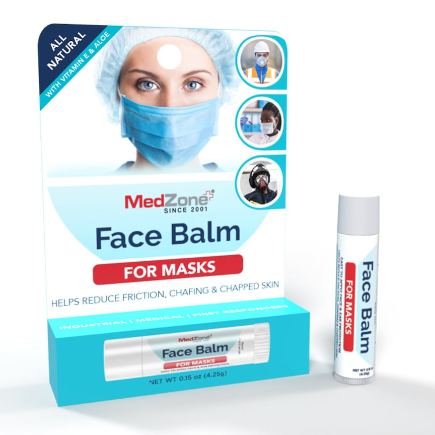 Бальзам для лица MedZone, Face Balm For Masks с витамином Е и алоэ для предотвращения раздражения кожи при ношении защитной маски