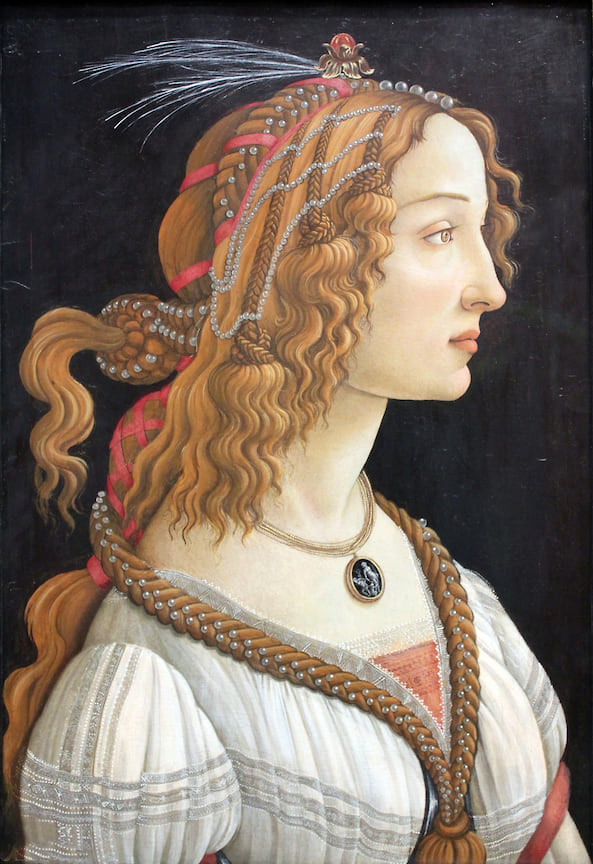 Портрет молодой женщины. Сандро Боттичелли, 1480—1485