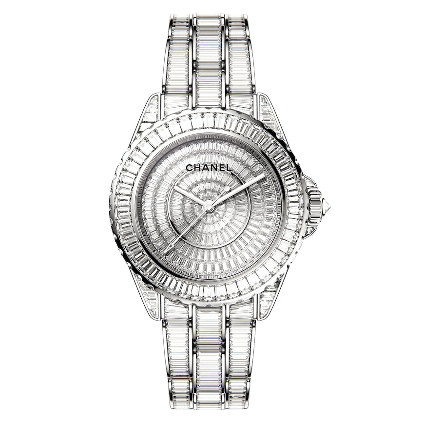 Chanel Watches, часы J12 X-Ray, 38 мм, сапфир, белое золото, бриллианты, мануфактурный механизм 3.1 с ручным подзаводом, запас хода 55 часов, водонепроницаемость 30 м, лимитированная серия 12 экземпляров