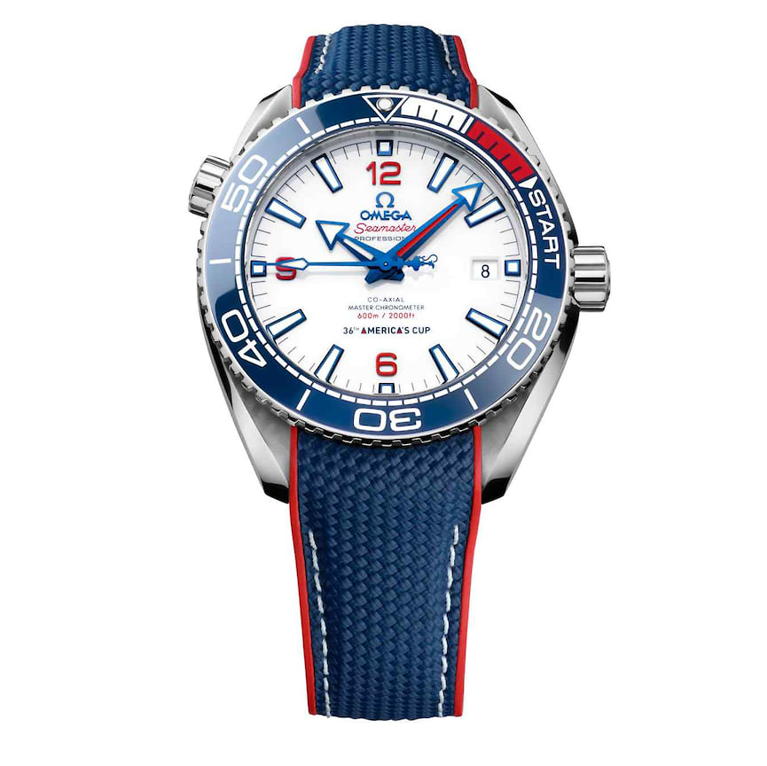 Omega, часы Seamaster Planet Ocean America’s Cup Edition, 43,5 мм, сталь, механизм с автоматическим подзаводом