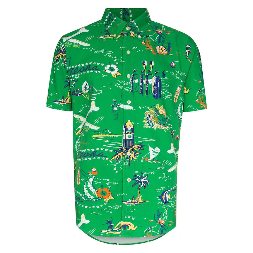 Polo Ralph Lauren, рубашка с гавайским принтом, 4 195 руб, farfetch.com