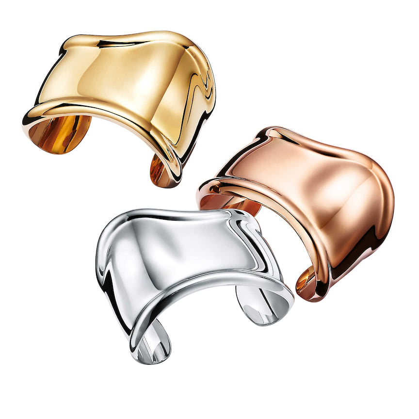 Tiffany &amp; Co., браслеты Bone, серебро, розовое и желтое золото
