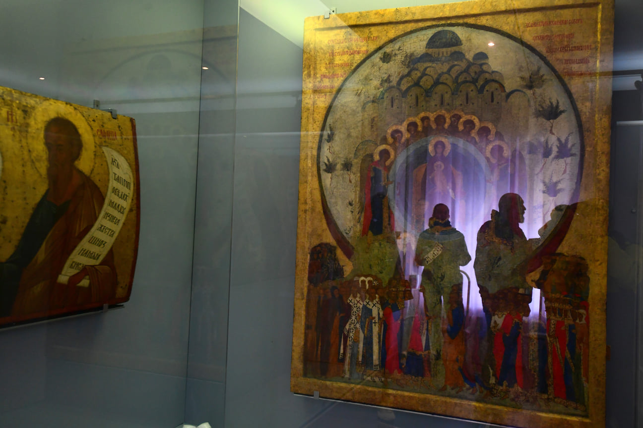 Фрески Дионисия в музее 