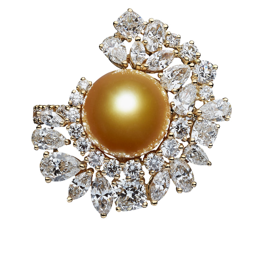 Dior Joaillerie, кольцо Tie &amp; Dior, розовое золото, жемчуг, бриллианты