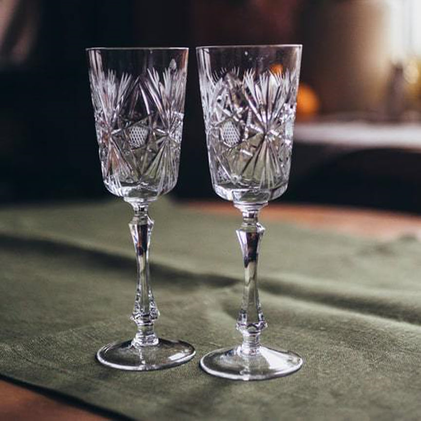 Классические хрустальные бокалы для шампанского, 1800 руб, nakroy.store