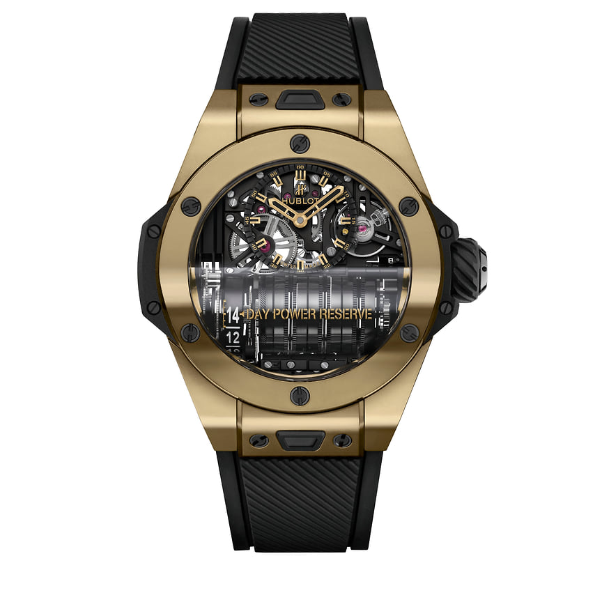 Hublot, часы Big Bang MP-11 Magic Gold, 45 мм, золото Magic Gold, механизм с ручным подзаводом, запас хода 14 дней