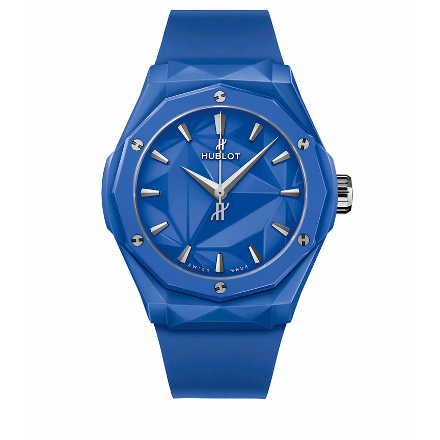Hublot, часы Classic Fusion Orlinski 40mm Blue Ceramic, 40 мм, керамика, механизм с автоматическим подзаводом, запас хода 42 часа