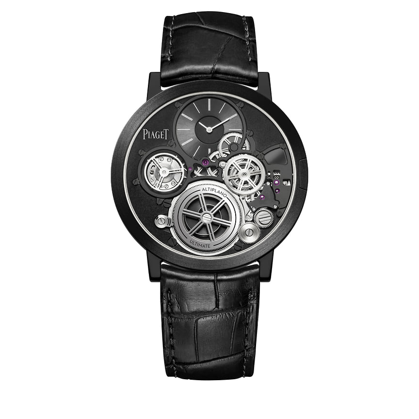Piaget, часы Altiplano Ultimate Concept, 41 мм, кобальтовый сплав, ультратонкий механизм с ручным подзаводом