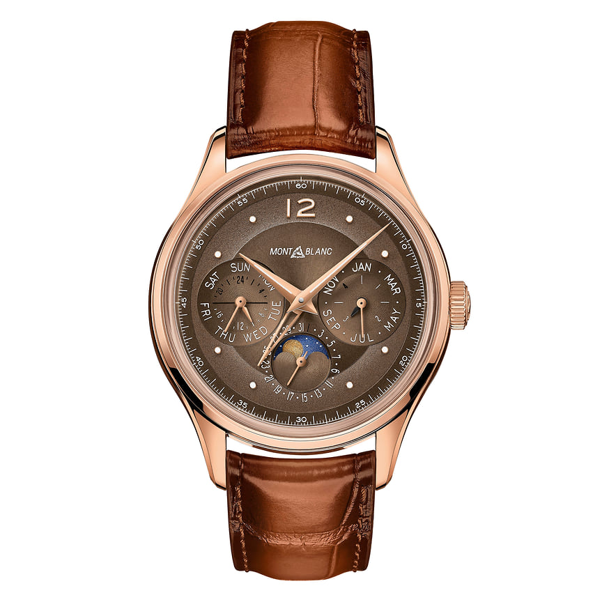 Montblanc, часы Heritage Manufacture Perpetual Calendar Limited Edition 100, розовое золото, 40 мм, механизм с автоматическим подзаводом