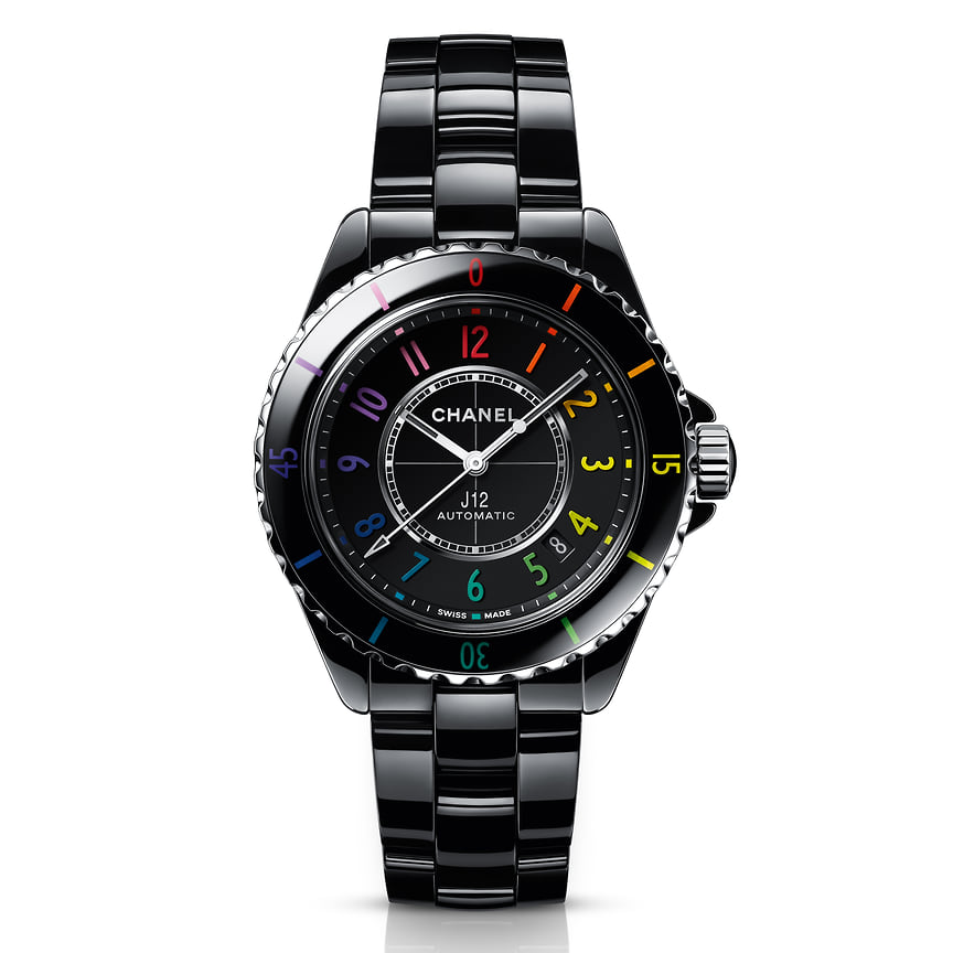 Chanel Watches, часы J12 Electro, 33 мм, керамика, сталь, кварцевый механизм