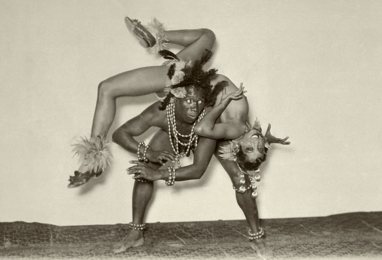 Джозефин Бейкер с партнером по танцу, 1928 год