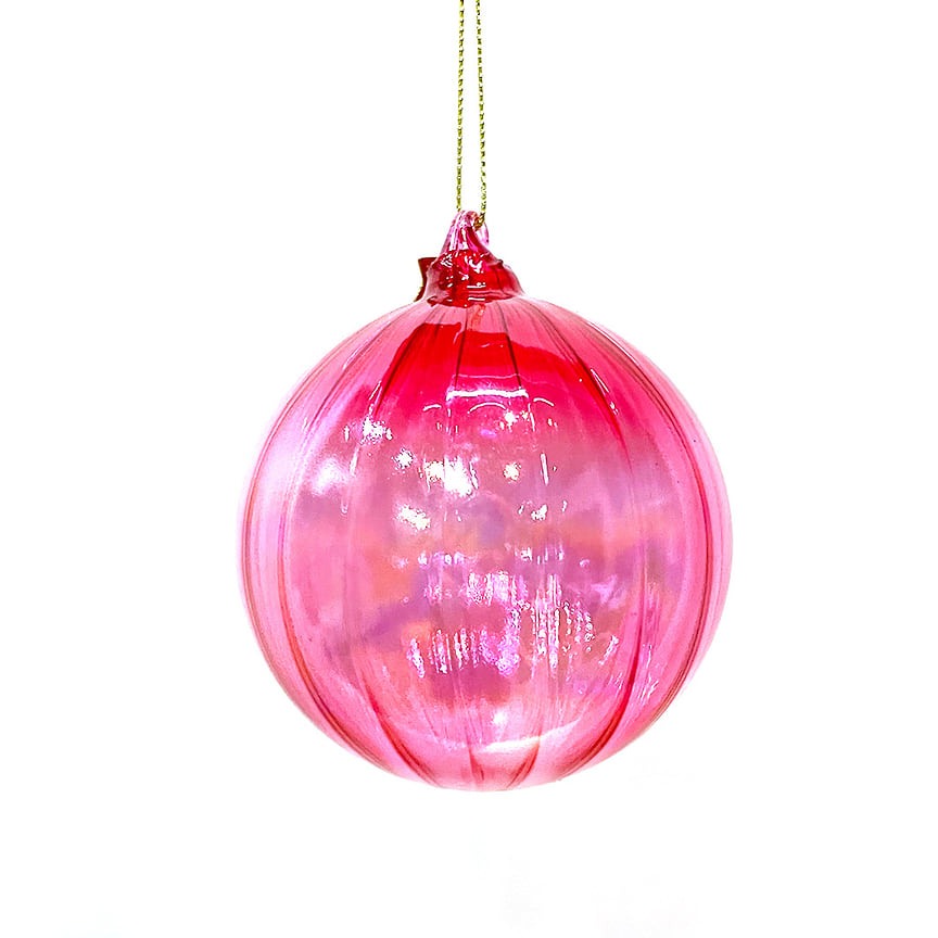 Елочный шарик Pink Stripes, 900 рублей, TheDarStore