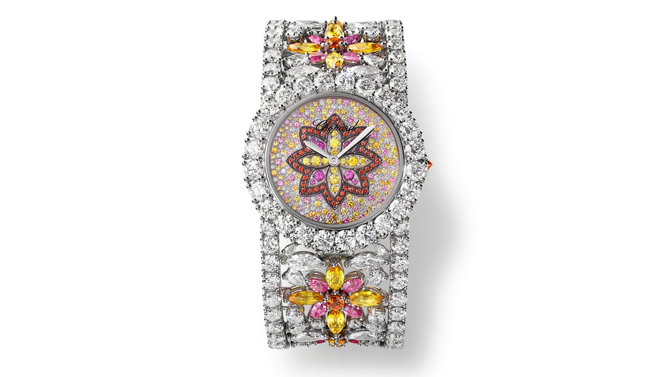 Chopard, часы Red Carpet, белое золото, бриллианты (32,82 карат), разноцветные сапфиры (17,48 карат)