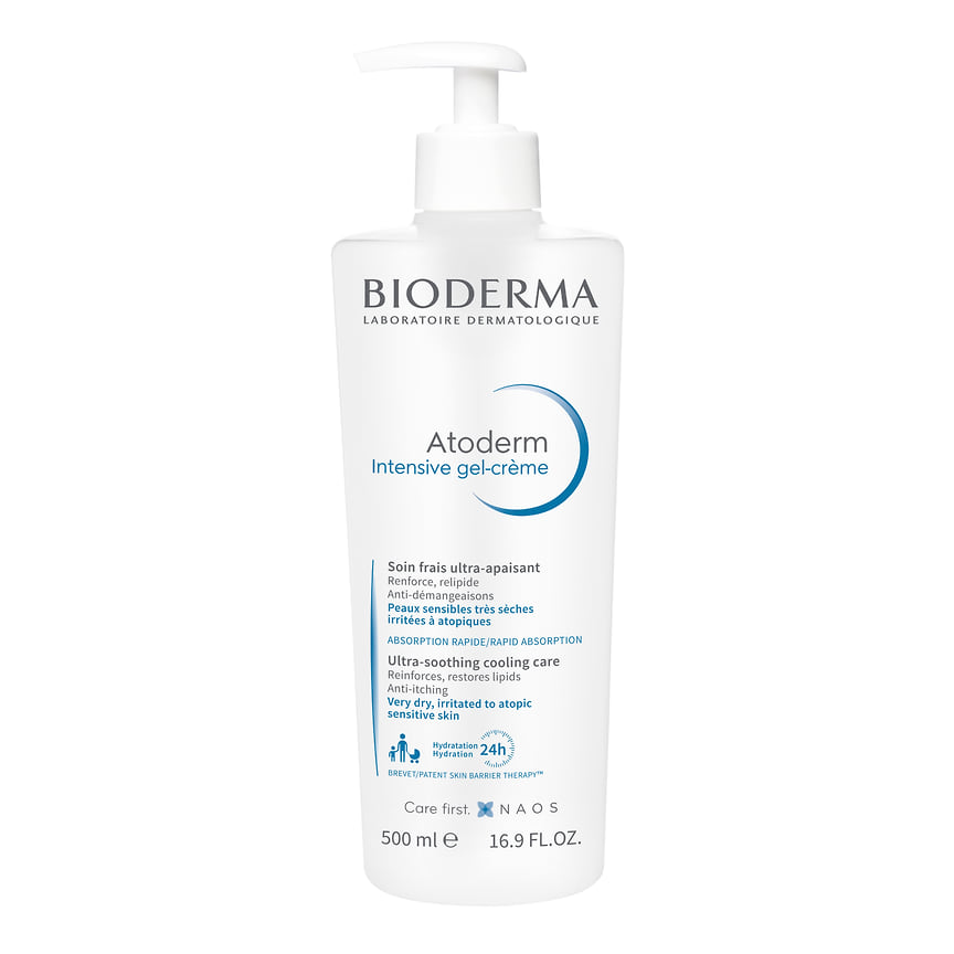 Atoderm, гель-крем «Интенсив» с легкой текстурой: восстанавливает, увлажняет и успокаивает кожу.