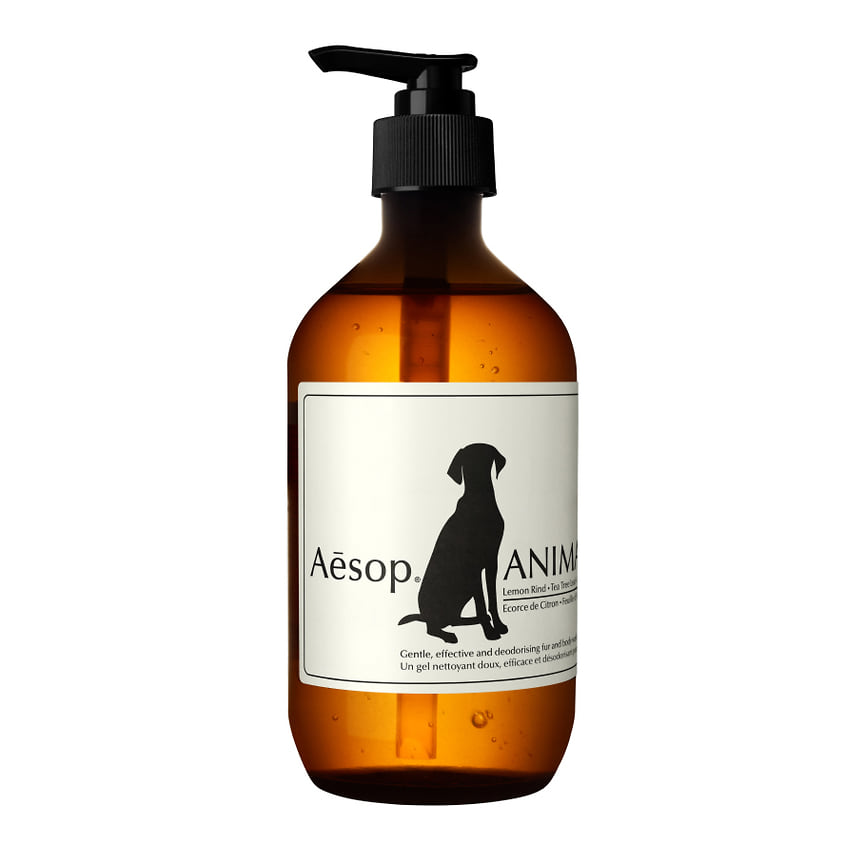 Aesop, мягкий очищающий шампунь Animal с цедрой лимона и маслом чайного дерева для животных.